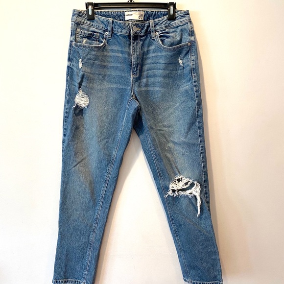 GARAGE 09 High Waisted Cropped Distressed Jeans - Picture 6 of 10